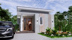 15×30 Feet Small House Plan 4.5×9 Meter 1 Bed 1 Bath Shed Roof (A4 Hard Copy)