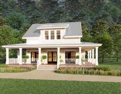 The Cottage Farmhouse Plan 3 bed 3.5 bath (51’x48′) Custom House Plans and Bluep