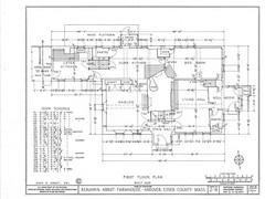 Timber frame country home, colonial farmhouse, 5+ bedrooms, printed drawings