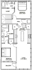 44×48 Apartment with 2-Car 1-RV Garage – PDF FloorPlan – 1,528 sqft – Model 5G