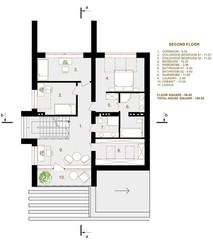 Modern House Plan Building Plans Blueprints 217m 2,336ft 3 bedroom 2.5bath CAD