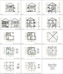 Custom House Plan 23×23 Feet 7×7 Meter 3 Beds 3 Bath Hip Roof PDF (A4 Hard Copy)