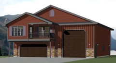 44×48 Apartment with 2-Car 1-RV Garage – PDF FloorPlan – 1,528 sqft – Model 5I