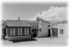 Southwestern style cottage plans, adobe home, printed architectural drawing