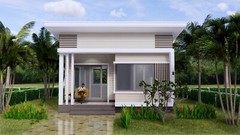 21×21 Feet Tiny House Plans 6.5×6.5 Meter 1 Bed 1 Bath Shed Roof (A4 Hard Copy)