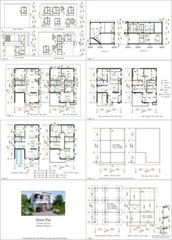 House Plans 7×10 Meter 23×33 Feet 4 Bed 3 Bath Terrace Roof PDF & A4 Hard Copy