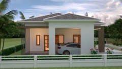 One Story House 10×11 Meter 33×36 Feet 3 Bedrooms Hip Roof PDF (A4 Hard Copy)