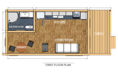 13’x31′ Tiny House Home Cabin Loft DIY Architecture Build Plans, PDF Download.