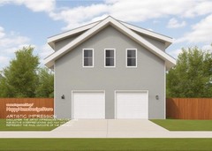 Two Car ADU Garage Apartment 28′ x 32′ – Architectural Plan with Elevations & Ma