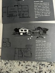 Vintage 1959 8- MCM Home Plan Sheets DACO Homes Independence MO Catalog Card