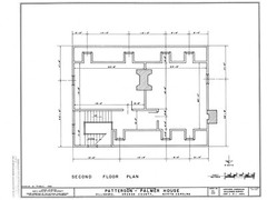 Traditional Colonial Style farmhouse, country home, 2 bedrooms, printed plans