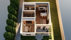 Small House 1 bedroom 7 x 8 M Home Building Plan