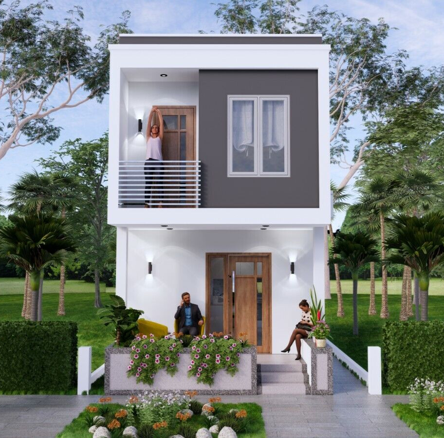 Small House Plan 4×7 M 13×23 Feet 2 Beds PDF Plan PDF Full Plan (A4 Hard Copy)