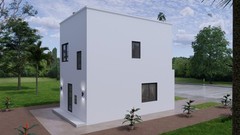 17×23 Feet Small House Plans 5×7 Meter 2 Bed 2 Bath PDF Plan (A4 Hard Copy)