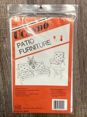 UCANDO Patio Furniture King Chair And Table Blue Print 3 Piece Set Easy