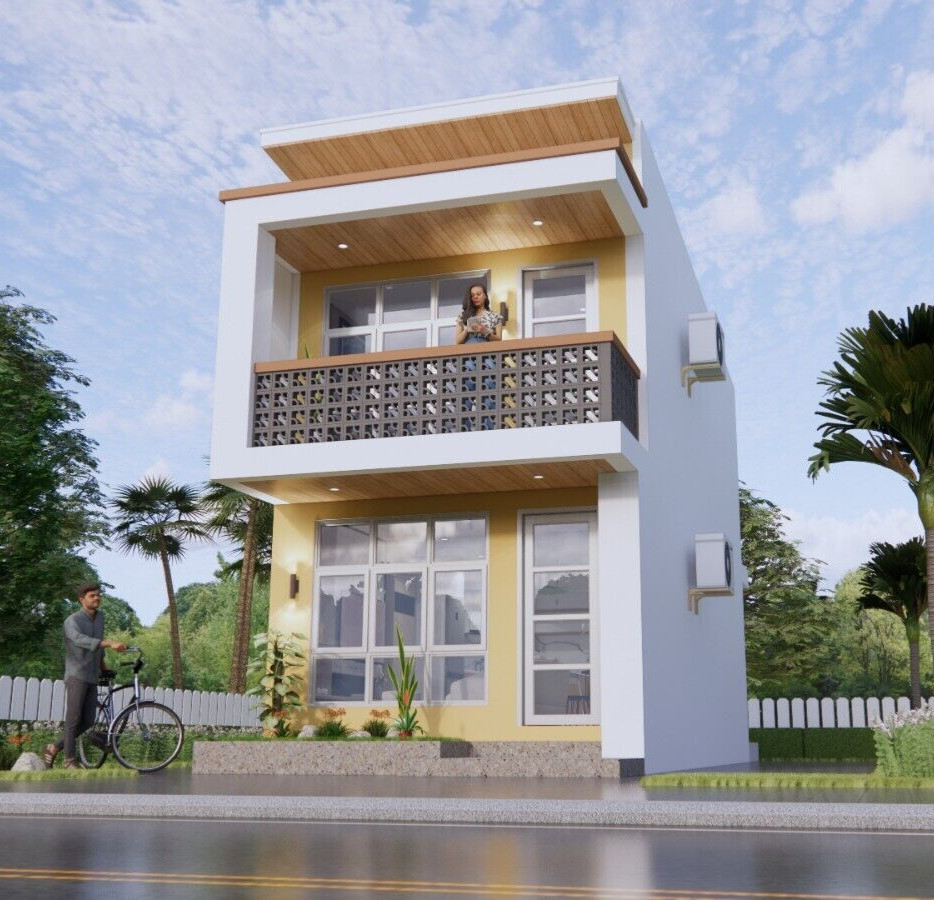 13×26 Small House Plan 4×8 Meter 2 Bedrooms 1 Bath Shed Roof PDF & A4 Hard Copy