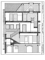 Queen Anne Shingle Style house, mansion with many bedrooms, printed home plans