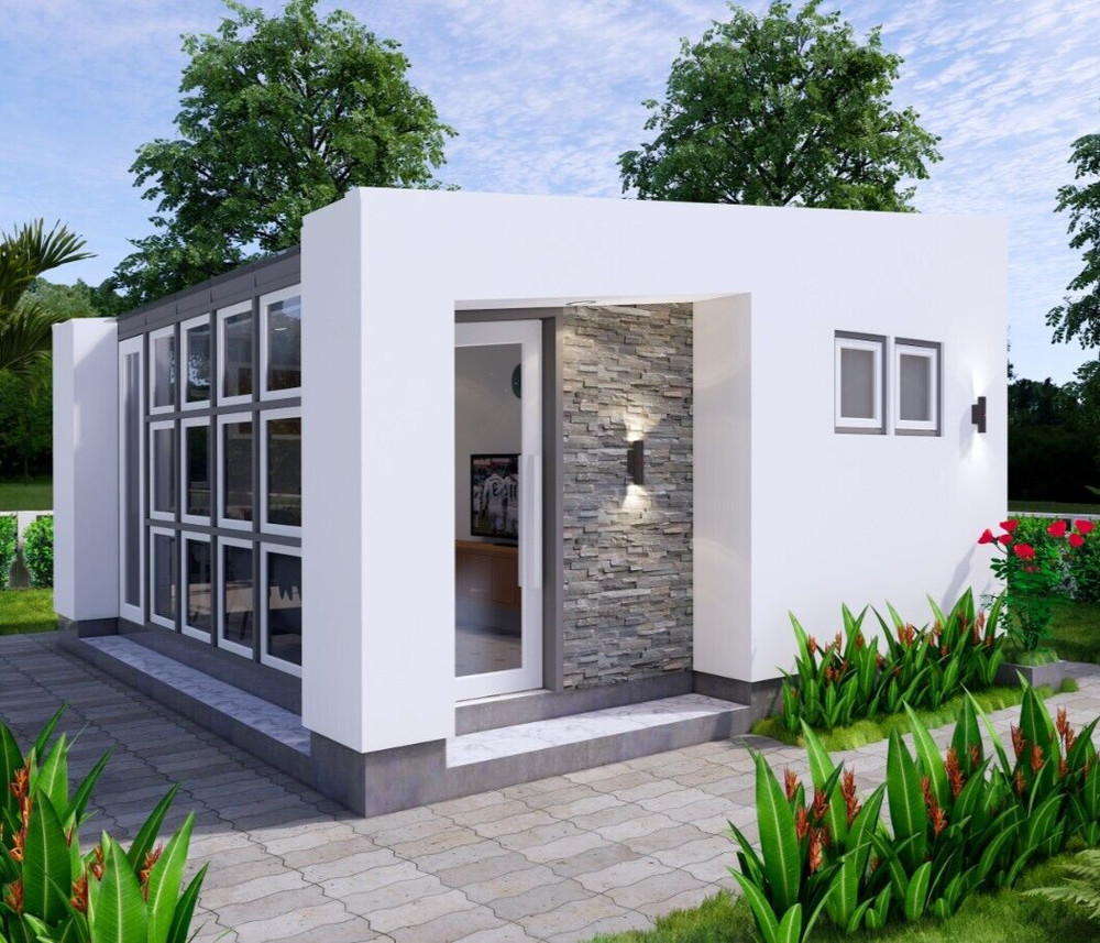 16×20 Feet Small House 5×6 Meter 1 Bed 1 Bath Steel Frame PDF and (A4 Hard Copy)
