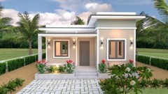 23×20 Feet Small House Plans 7×6 Meter One Bedroom Flat Roof (A4 Hard Copy)