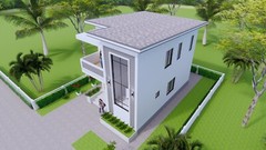 20×30 Feet Small House Plan 6×9 Meter 2 Beds 2 Baths PDF Plan (A4 Hard Copy)