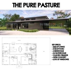 The Pure Pasture Barndominium: 4 Bedrooms / 2.5 Baths 2,626 SF Design Blueprints