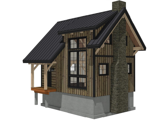 18′ x 24′ Gravel Run Cabin Timber Frame Plan Set
