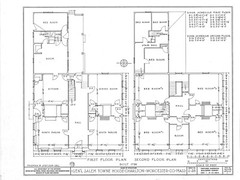 Federal style wood house, Traditional Colonial home, architectural blueprints
