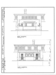 Prairie Style, Architect’s own home, Sunroom, 4 bedrooms, printed house plans