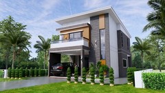25×38 Feet Small House Plan 7.5×11.7 Meter 4 Beds 4 Baths Shed R(A4 Hard Copy)