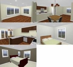 60×44 Apartment with 2-Car 2-RV Garage – PDF FloorPlan – 1,415 sqft – Model 1