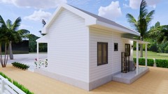 24×20 Feet Tiny House Plans 7×6 Meter One Bed Gable Roof PDF Plan (A4 Hard Copy)