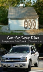 One-Bay Car Barn Plans with Lofts – 3 Different Sets of Pole-Barn Plans (G1)