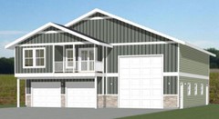 44×48 Apartment with 2-Car 1-RV Garage – PDF FloorPlan – 1,645 sqft – Model 5A