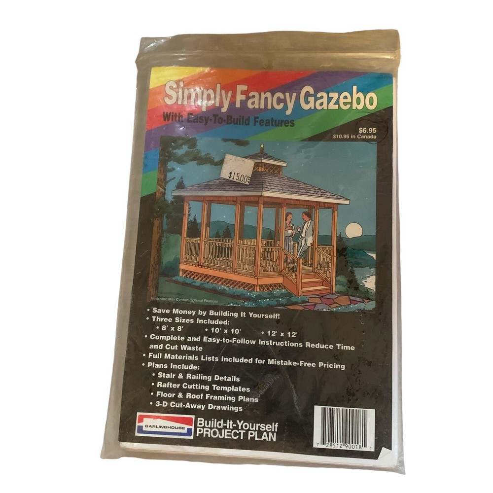 New Vintage Build It Yourself Simply Fancy Gazebo Garlinghouse Project #90018