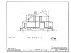 Plans for a Saltbox style Colonial home, Kearney Cottage, 1784, 2-3 bedrooms