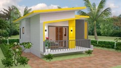 Small House Designs 7.5×11 Meter 25×36 Feet 2 Bedrooms Shed Roof (A4 Hard Copy)