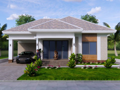 38×42 Feet House Plans 11.5×12.7 Meter 3 Bed 2 Bath Hip Roof PDF (A4 Hard Copy)
