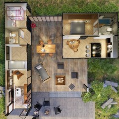 Container house plans – 3 bedrooms – 2 bathrooms – Digital PDF File