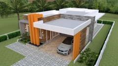 House Design 3d 10×18 Meter 33×59 Feet 3 Bedrooms Terrace Roof (A4 Hard Copy)