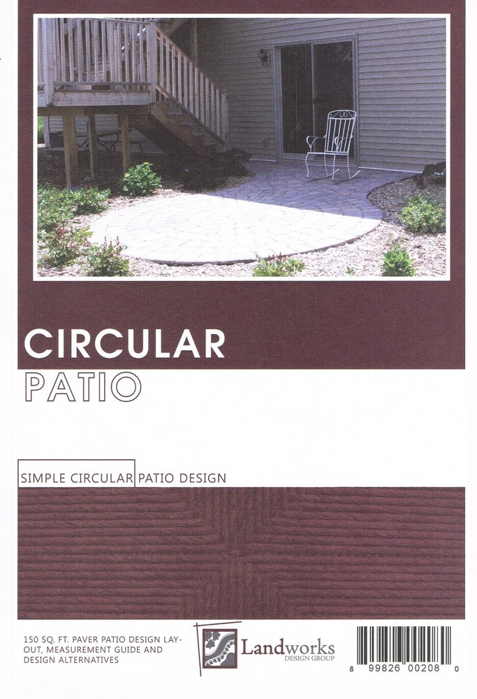 DIY Landscape Plans Circular Patio Brick Paver Layout, Landworks Design Group