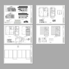 40×40 Apartment with 2-Car 1-RV Garage – PDF FloorPlan – 964 sqft – Model 1E