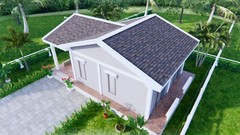 Small Cottage Designs 9×6 Meter 30×20 Feet 2 Beds Gable Roof PDF (A4 Hard Copy)