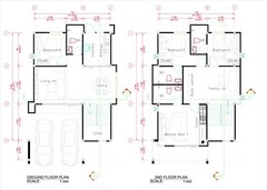 25×38 Feet Small House Plan 7.5×11.7 Meter 4 Beds 4 Baths Shed R(A4 Hard Copy)