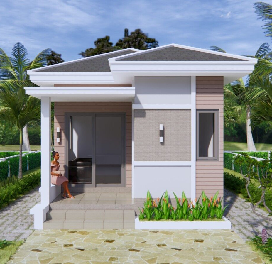15×25 Feet Small House Plan 4.5×7.5 Meter 1 Bed 1 Bath PDF & (A4 Printed Plans)