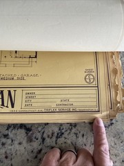 Lot Of 27- 1948 Home Plan Blueprints TRIFLEX Service Washington DC Plan Roll Set