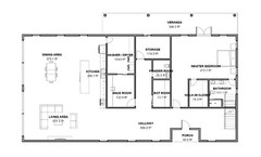 Barndominium, 3 Beds 3.5 Bath with balcony, 40’x80′ floor plan, (3200 SF) | PDF