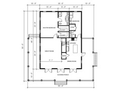 Old Southern Charm Farmhouse Plan 3 bed 3.5 bath (55’x58′) Custom House Plans an