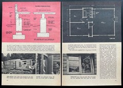 Log Cabin Home Camp 20’ x 30’ 1961 HowTo Build Design PLANS Custom Pre Fab