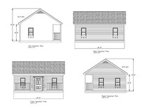 SMALL HOUSE PLAN 20X24 24X24 SMALL HOUSE RANCH GABLE ROOF PLAN # 1732 SH