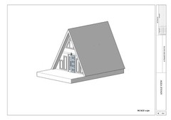 Modern A-frame Cabin Drawing & 3D images ,Material List,CAD file and PDF